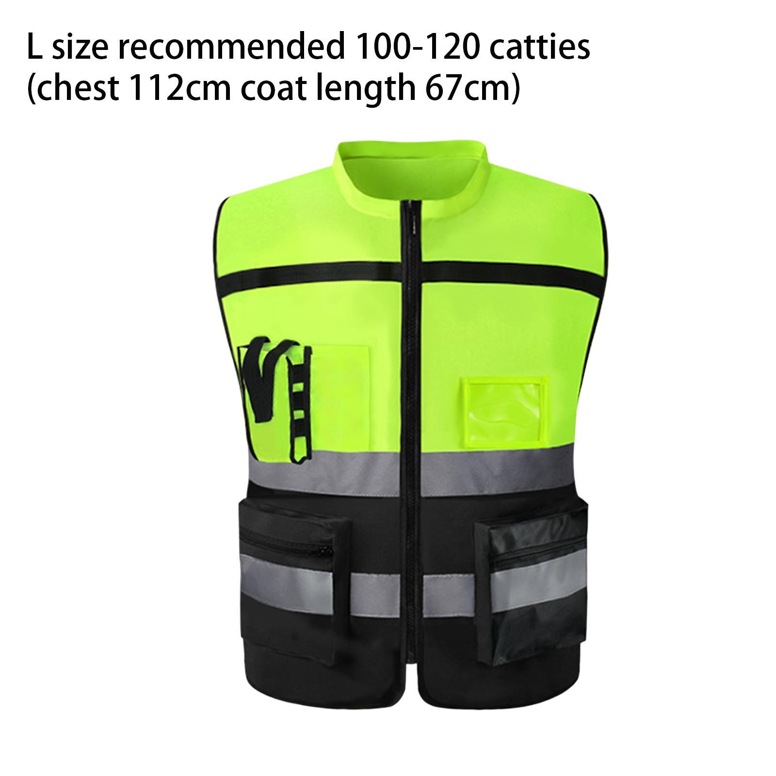 High Visibility Vest Safety Reflective Vest Lightweight Soft Breathable Construction Vest for Night Work Cycling Warehouse Construction