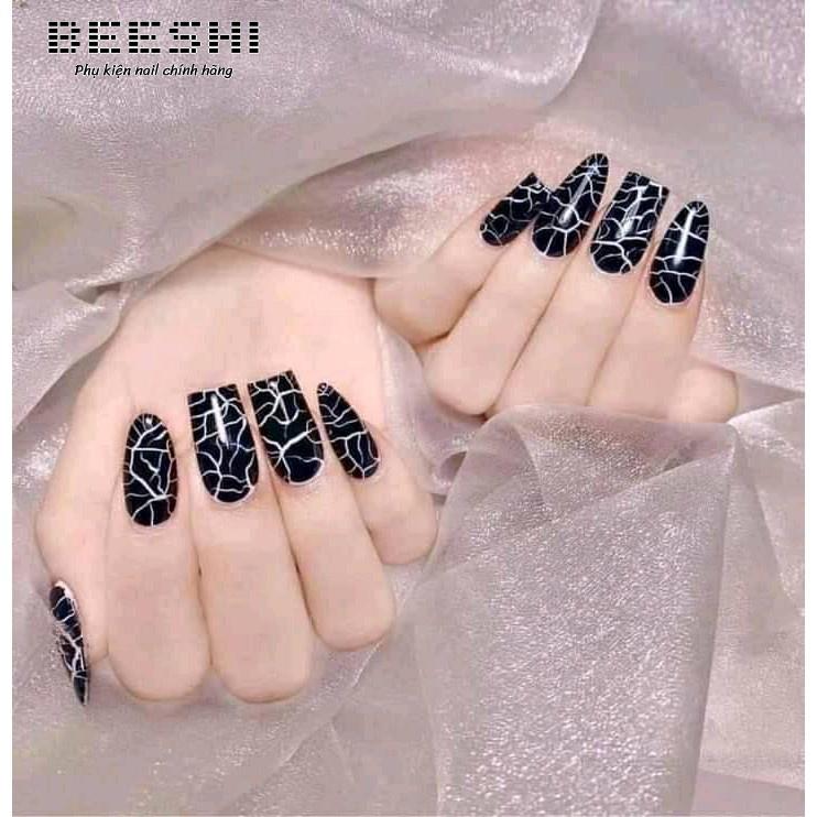 Sơn gel nứt đen trắng beeshi shop nail