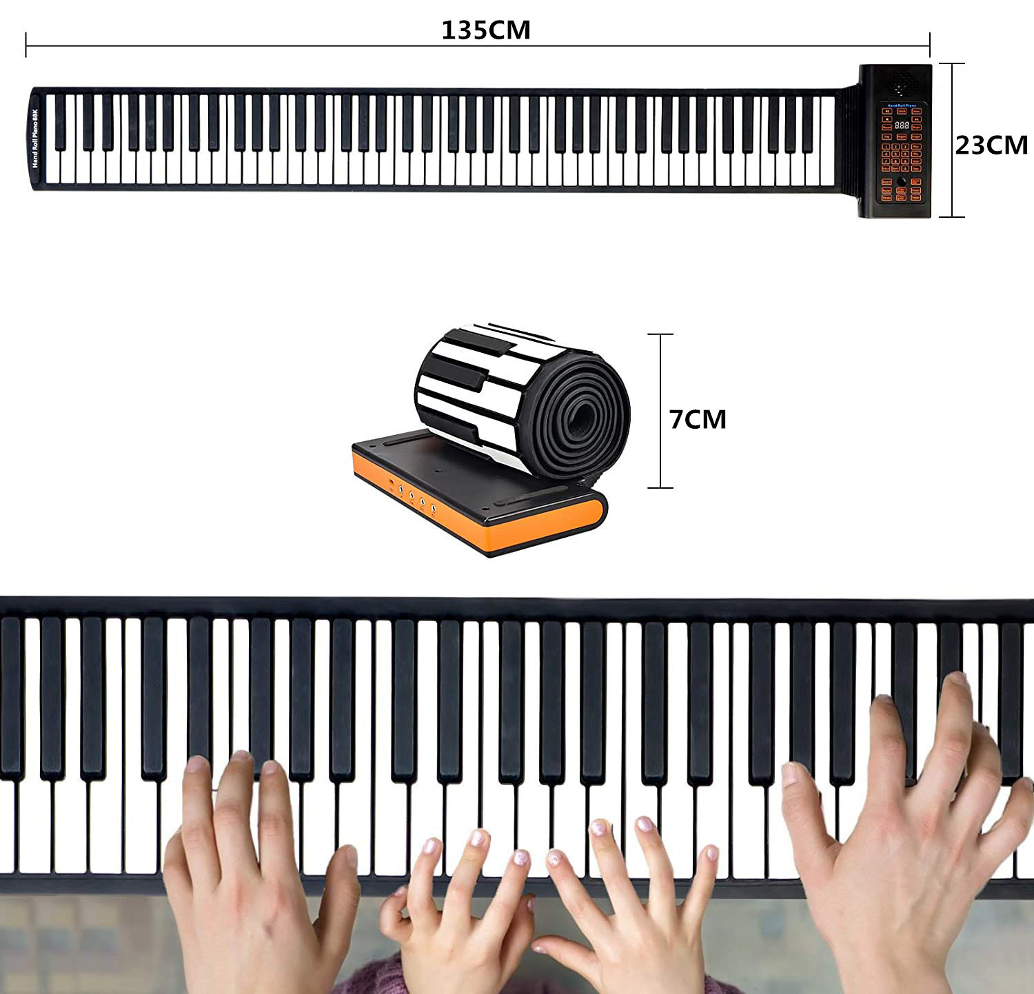 Piano 88 Phím Cuộn xếp gọn hỗ trợ bluetooth - hàng cao cấp