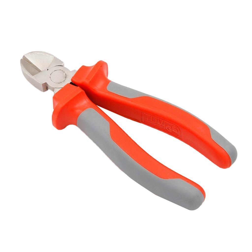 Curved Pliers with Insulating Plastic Handle Wire Pliers Tools 6 Inches