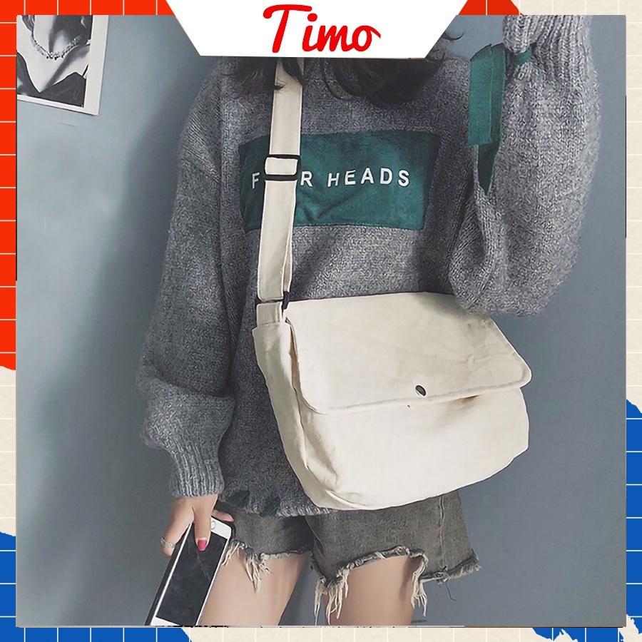 Túi tote, Túi đeo chéo nữ thời trang phong cách unisex nam nữ đi học đi chơi giá rẻ form rộng TDC21