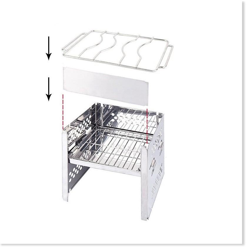 Bếp nướng gấp xếp dã ngoại BBQ 2 người