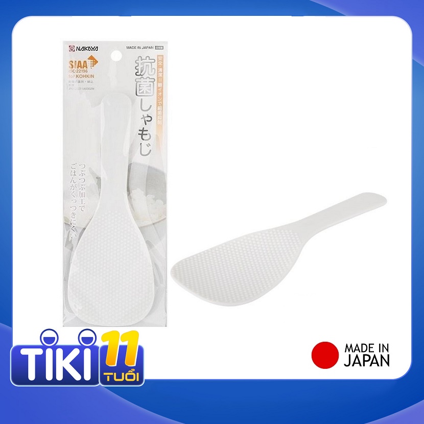 Combo Hộp Nhựa Tròn Nắp Dẻo Bảo Quản Thực Phẩm + Muôi Nhựa Xới Cơm An Toàn - Nội Địa Nhật Bản