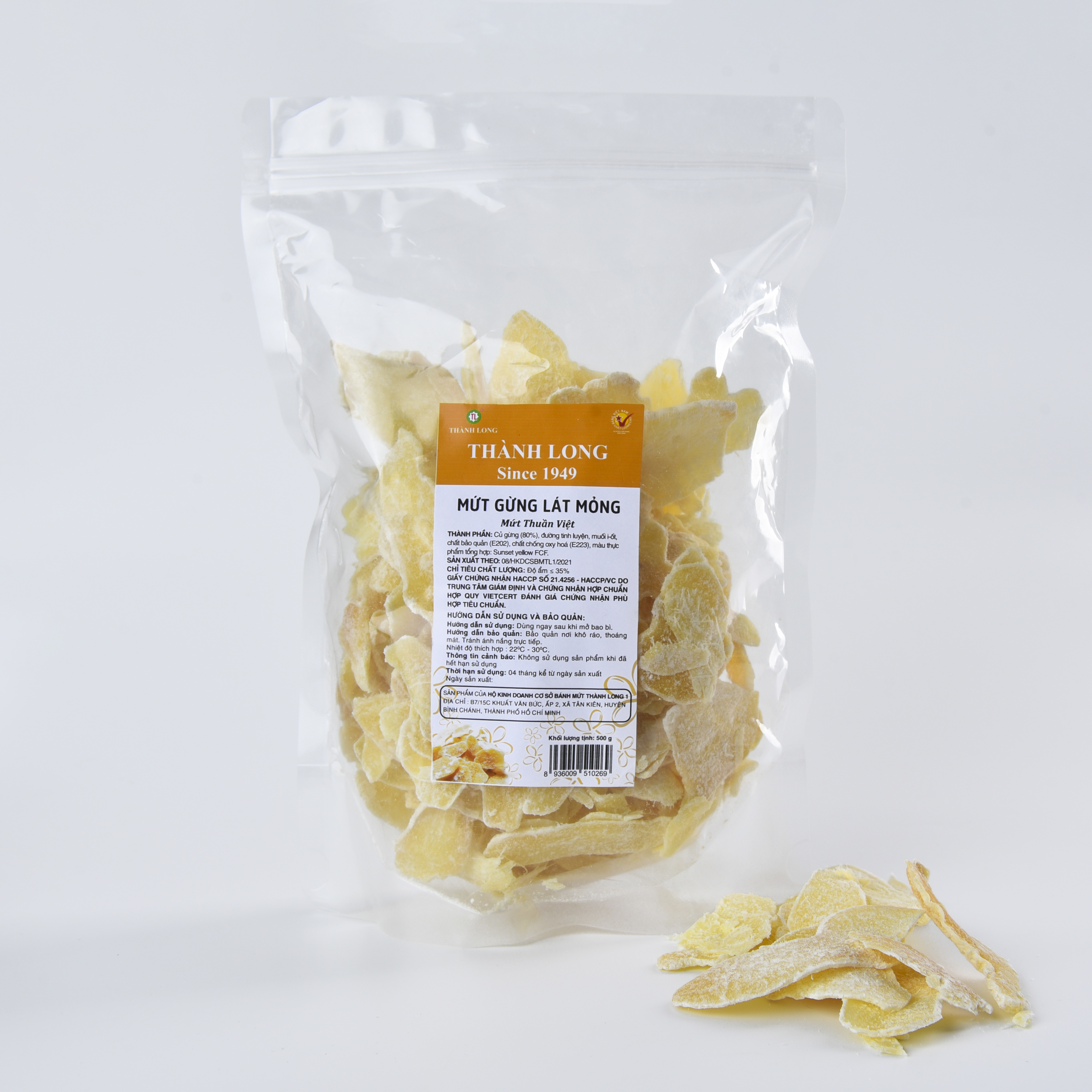 MỨT GỪNG HUẾ SẤY KHÔ THÀNH LONG 200G