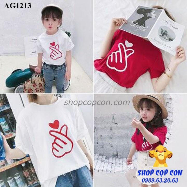 Áo thun gia đình 4 người họa tiết BẮN TIM SIÊU ĐẸP