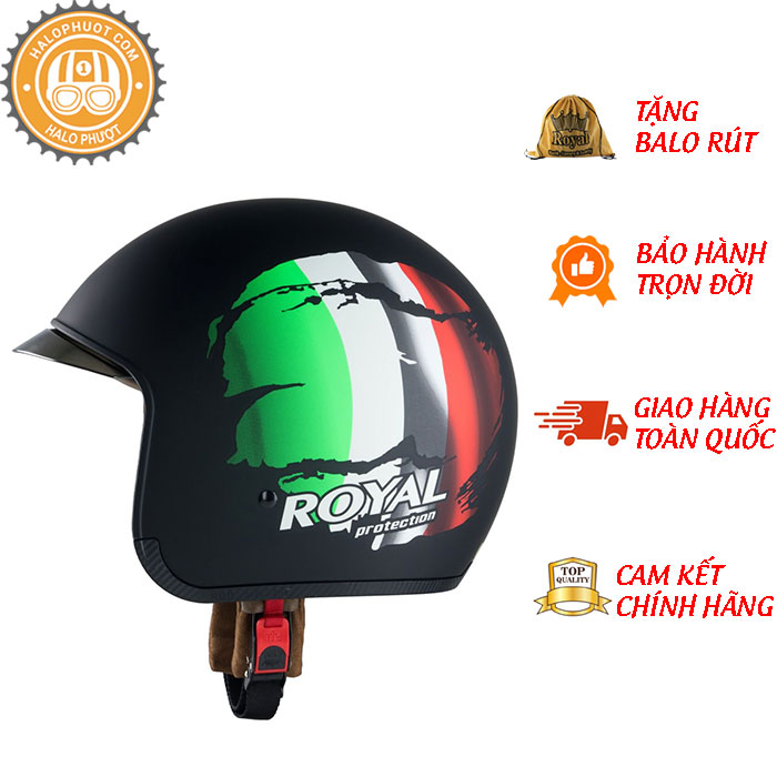 Nón Bảo Hiểm Royal M139 tem Ý