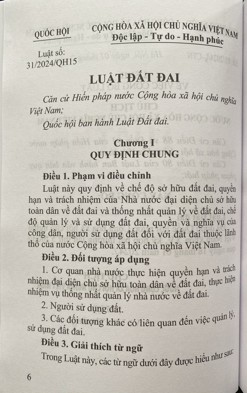 Luật  Đất Đai Năm 2024