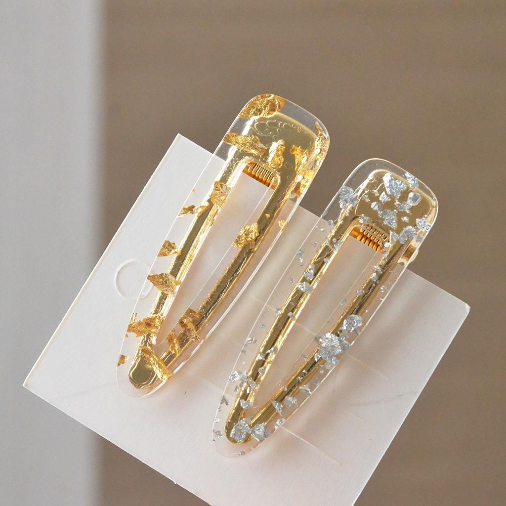 2Pcs Rhinestone Snap Hair Clips Large Hair Barrettes Hairpins Crystal Hair Clips for Women Girls Wedding Hair Accessories