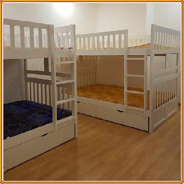 Giường Tầng Unit Có Hộc Kéo (1m2) (Nâu)