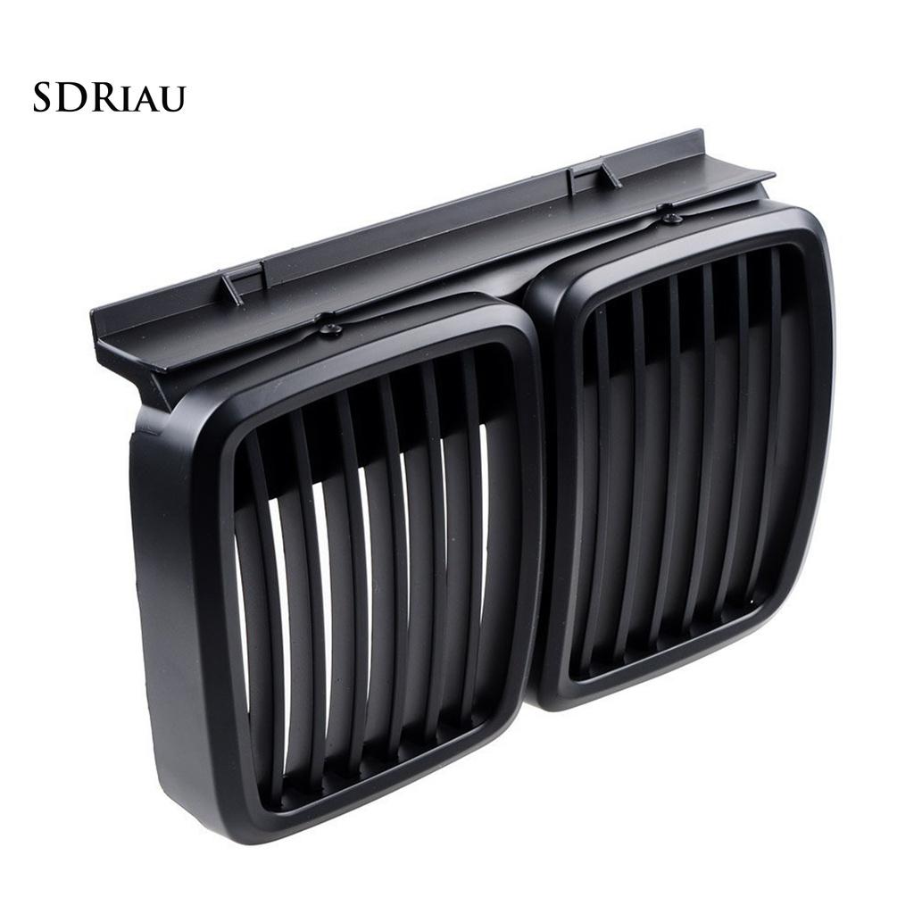 1 Cặp Lưới Tản Nhiệt Màu Đen Nhám Gắn Mui Xe Hơi Bmw E30 M40 1982-1994