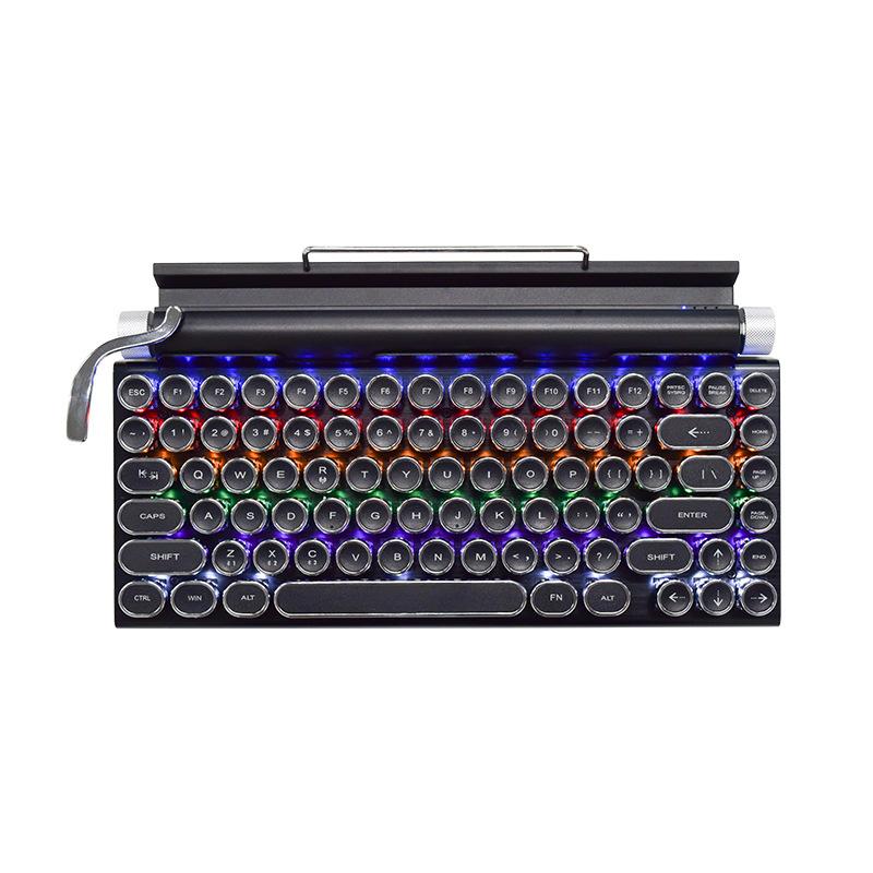 Nguồn Giá Thấp Nhất Punk Retro Bàn Phím Cơ Thể Thao Điện Tử Game Internet Cafe Có Dây Bluetooth Không Dây Xanh Trục Bàn Phím Cơ