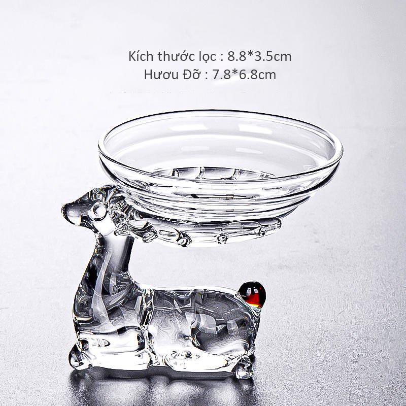 Lọc , Lược Trà Hươu Thủy Tinh Borosilicate Cao Cấp Chịu Nhiệt