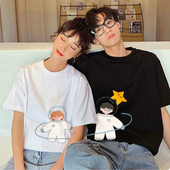 Áo Thun Tay Lỡ Unisex COUPLE PHI HÀNH GIA Form Rộng