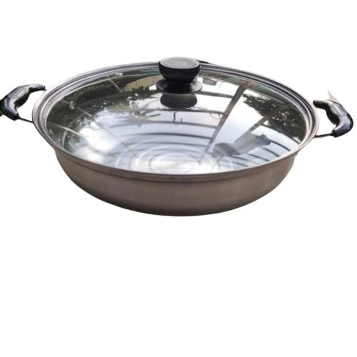 Nồi Lẩu inox 28cm NẮP KÍNH dùng cho mọi loại bếp
