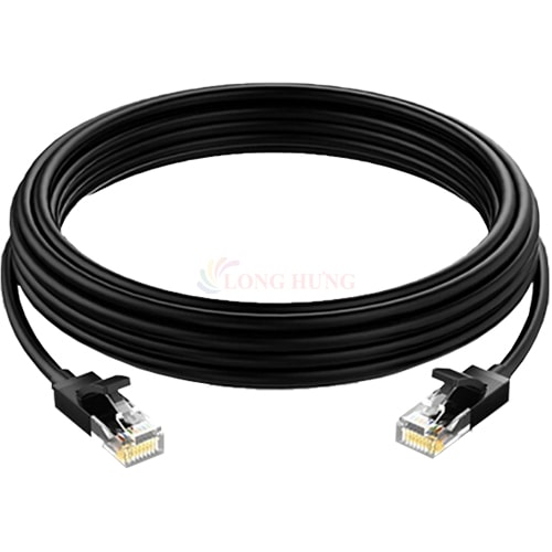 Cáp mạng dạng tròn đen đúc sẵn Ugreen Cat6 UTP 26AWG Lan Cable NW102 - Hàng chính hãng