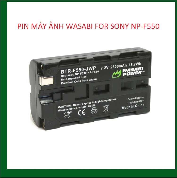 PIN MÁY ẢNH WASABI FOR SONY NP-F550 - HÀNG CHÍNH HÃNG