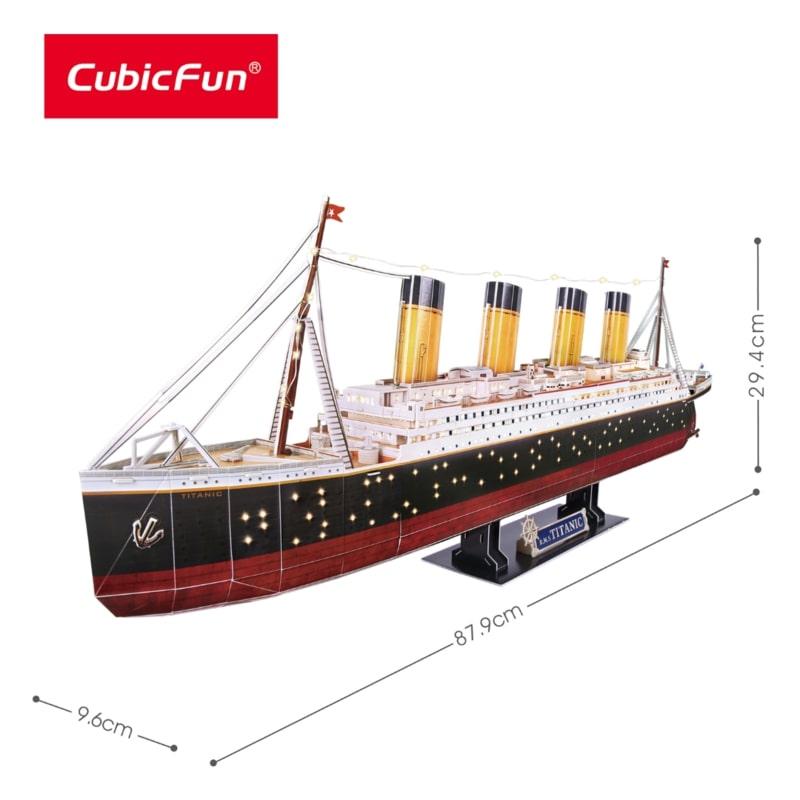 Đồ Chơi CUBIC FUN Trẻ Em Xếp Hình 3D Có Đèn Led: Tàu Titanic L521H