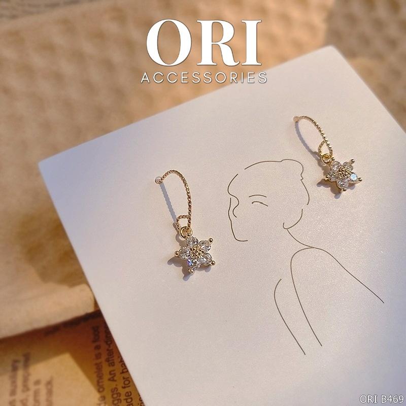 Bông tai nữ ngôi sao đính đá dáng nhỏ xinh xắn ORI ACCESSORIES B469