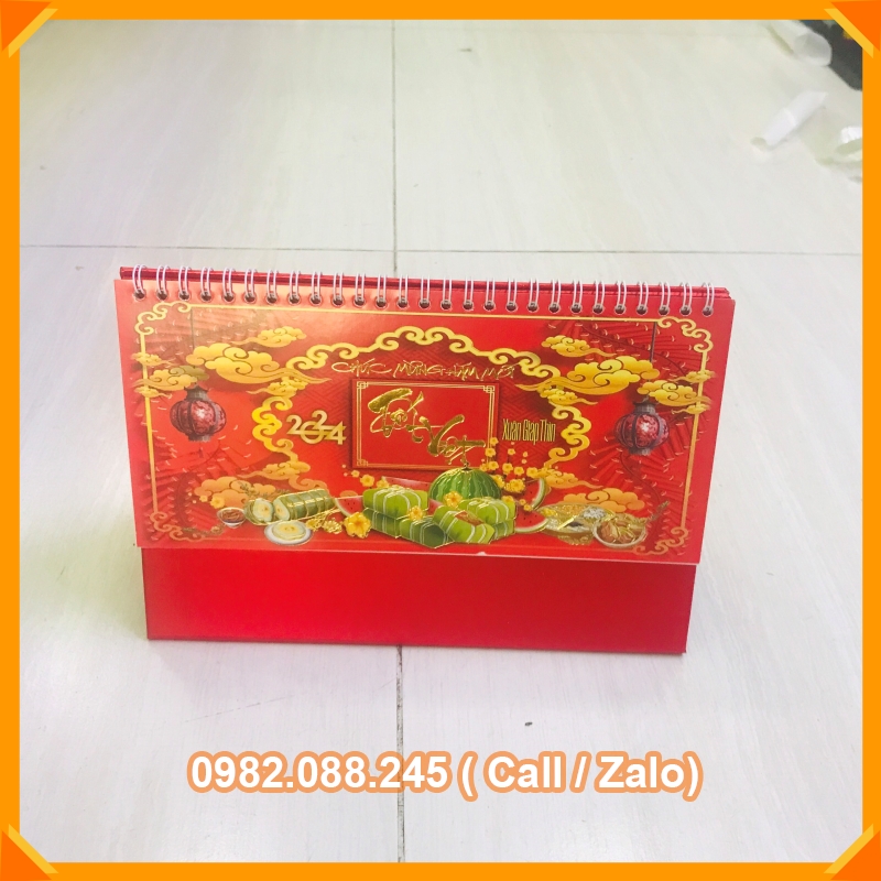 Lịch 2024 Để Bàn Lò Xo Cứng , Lịch Ghi Chú Ngày Tháng Năm Màu Sắc Cao Cấp Dễ Thương