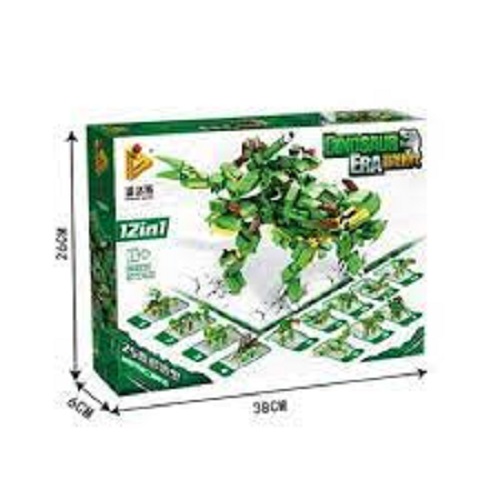 Đồ chơi lắp ghép mô hình rồng xanh 577 chi tiết kết hợp của 12 khủng long nhỏ cực đẹp