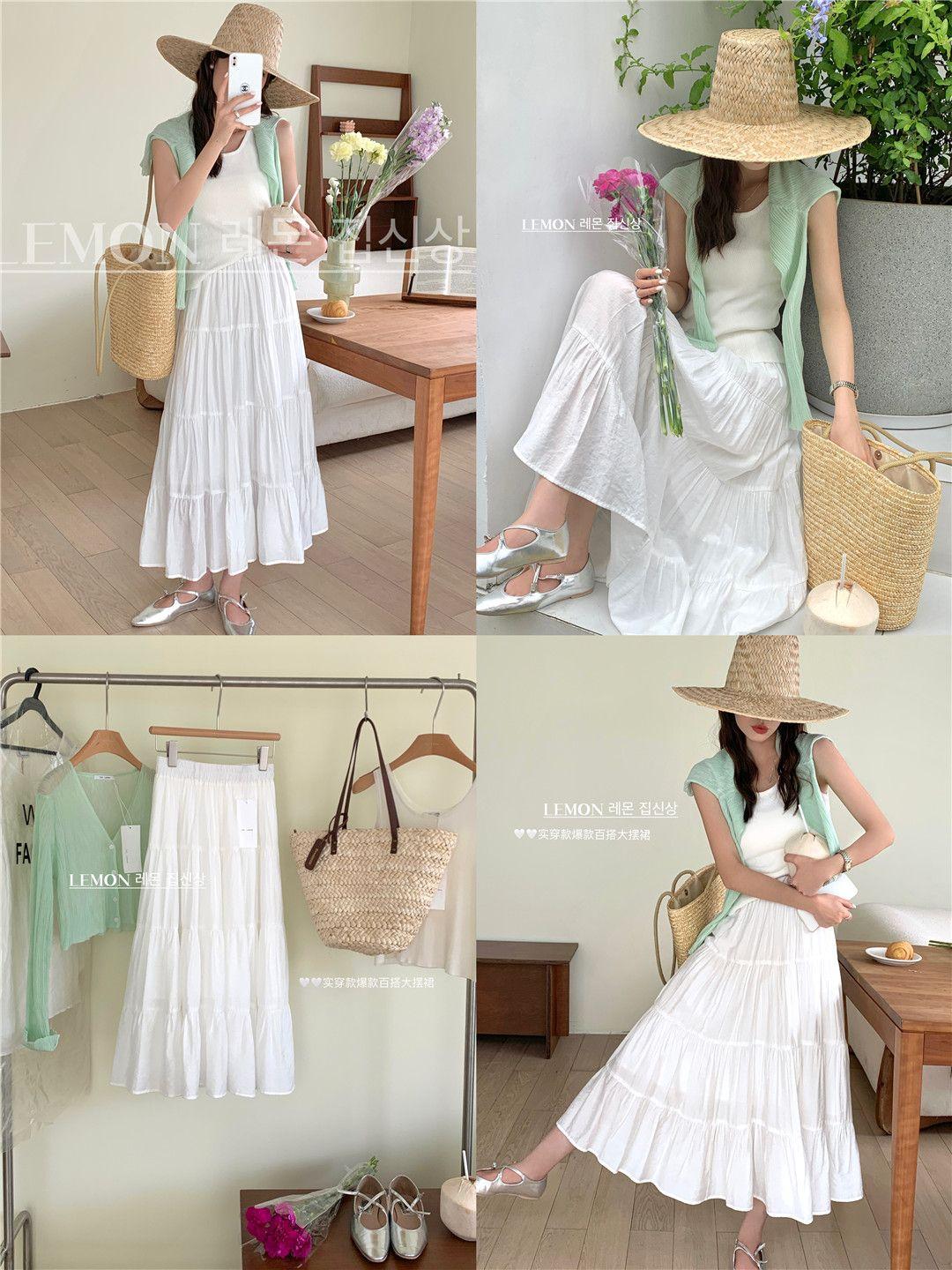CHENGRUI Váy dài chữ A kiểu Pháp, váy dài, váy gió, váy dài, váy rộng, váy nửa người.