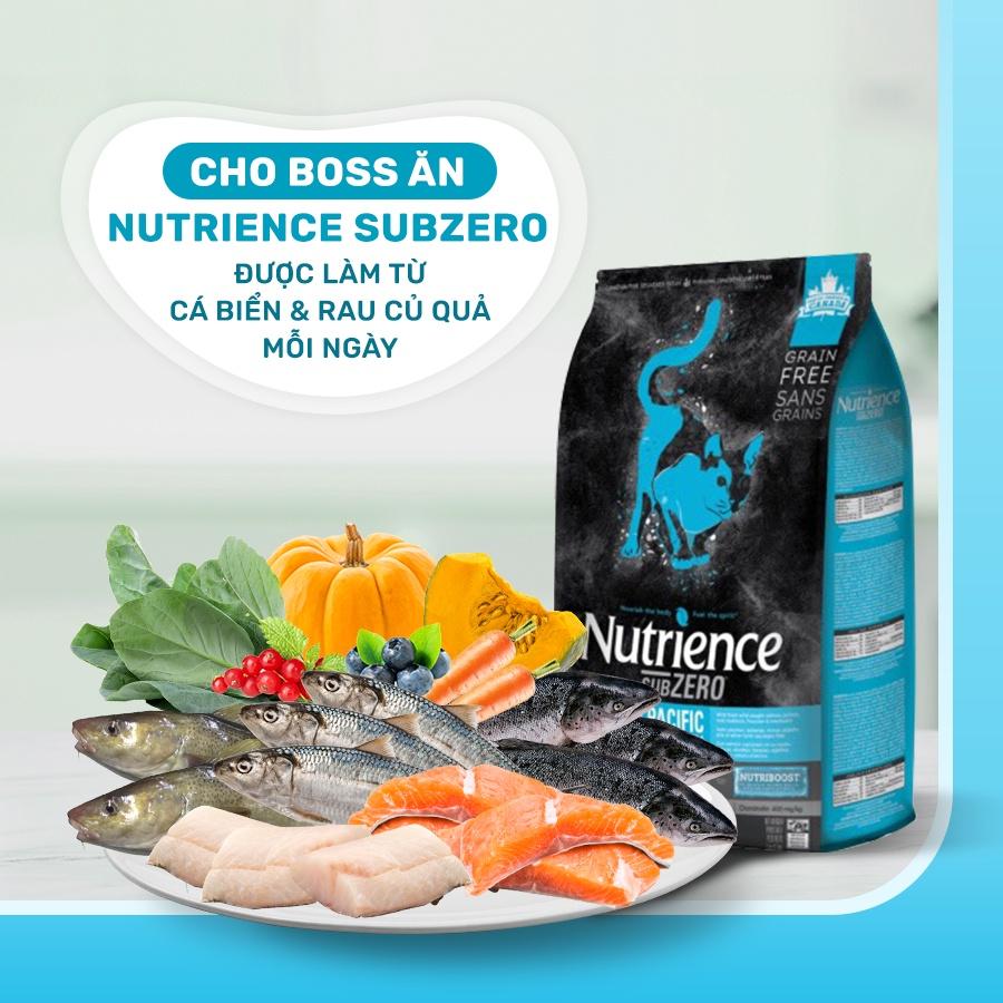 Thức Ăn Hạt Cho Mèo Nutrience Subzero Bao 500g & 2.27kg Vị Gà Tây Và 6 Loại Cá Biển Trái Cây Rau Củ Quả