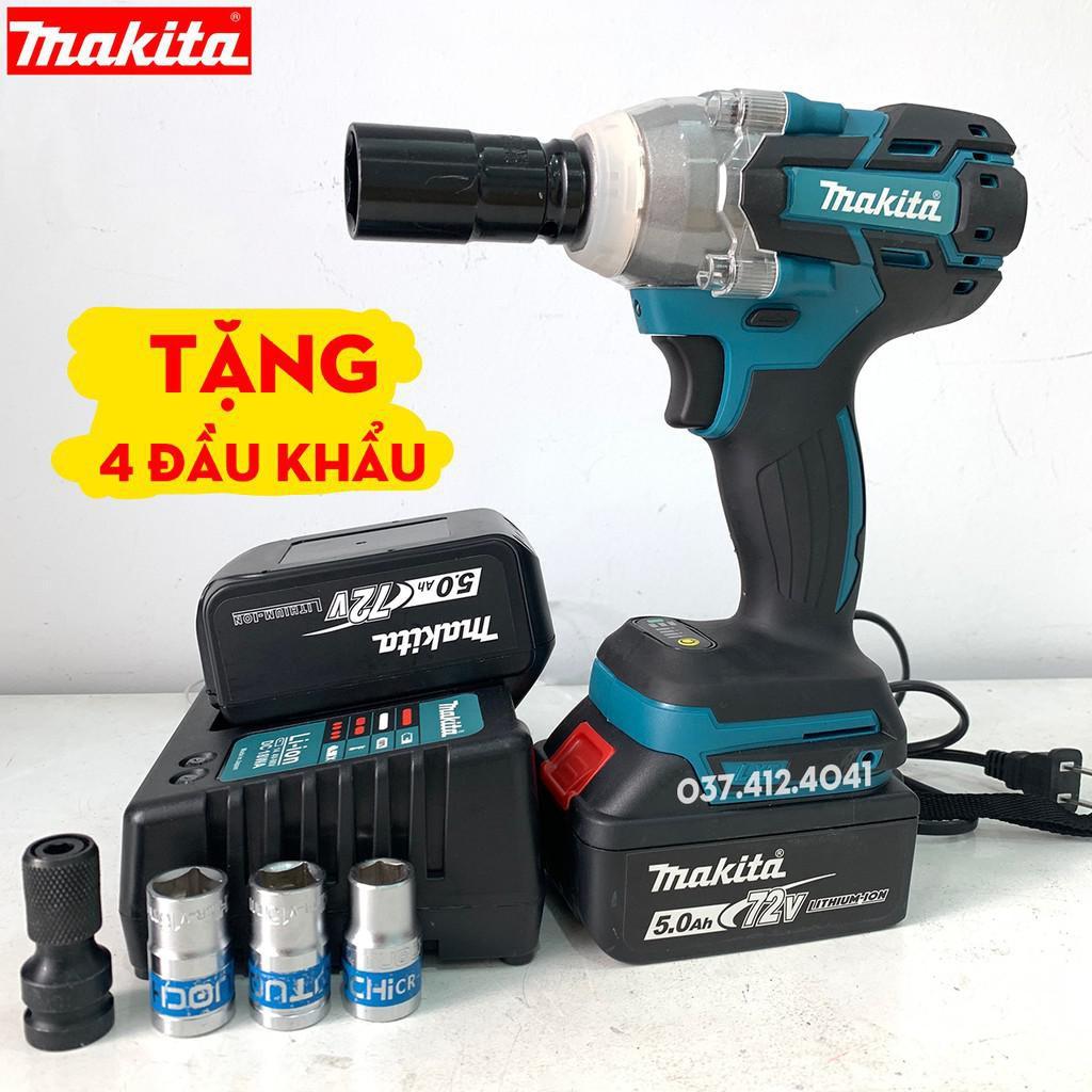 Máy siết bulong MAKITA 72V không chổi than 560N.m, Tặng 5 ĐẦU Khẩu + Chuyển Vít, Máy Khoan pin, Máy bắt vít