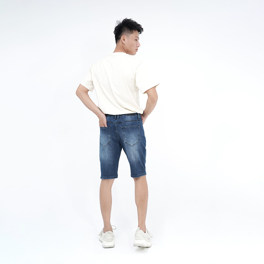 Quần Short Jeans Nam Cao Cấp HUNTER X-RAYS Form Slimfit Thun Màu Xanh S68