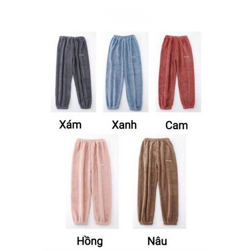 Quần nỉ bông nữ lông cừu siêu ấm