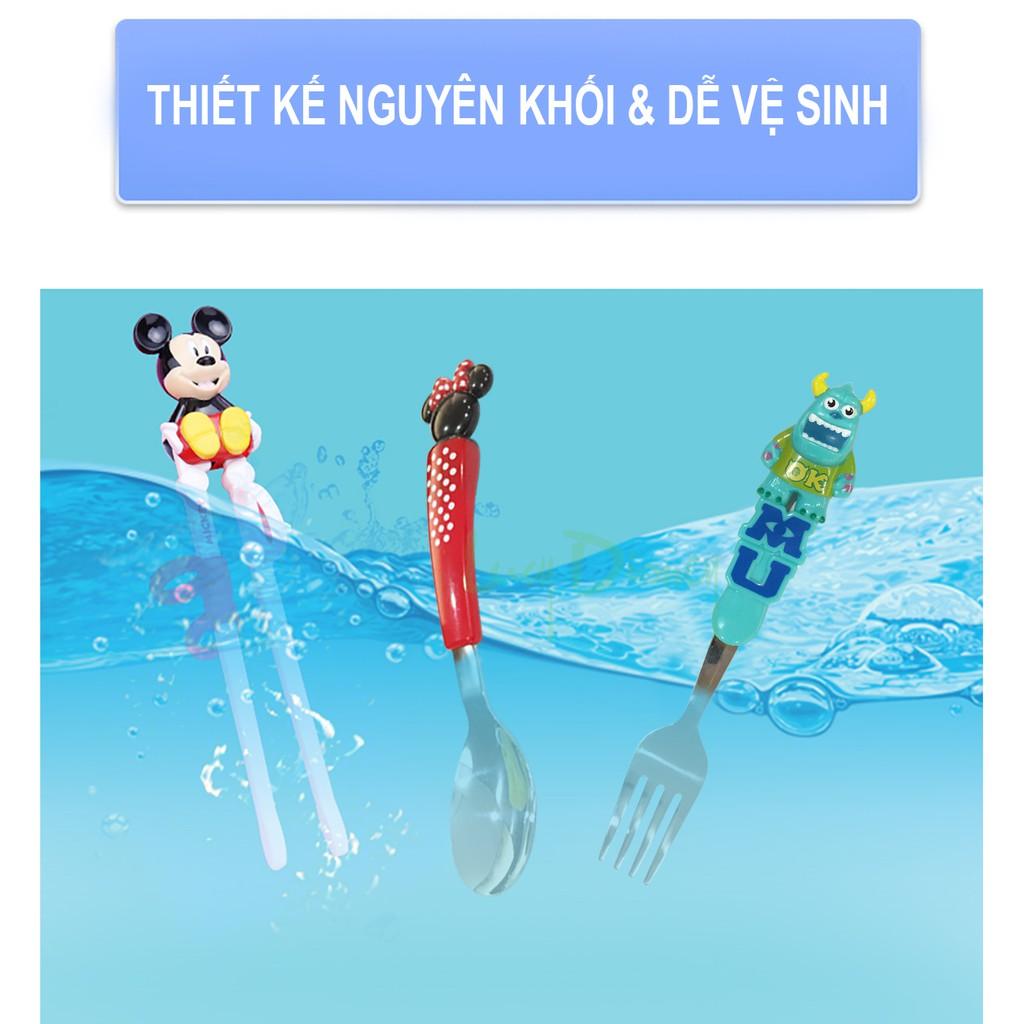 Bộ muỗng đũa tập ăn 3D nhân vật hoạt hình Disney- Micky,Minnie ( 3 món)