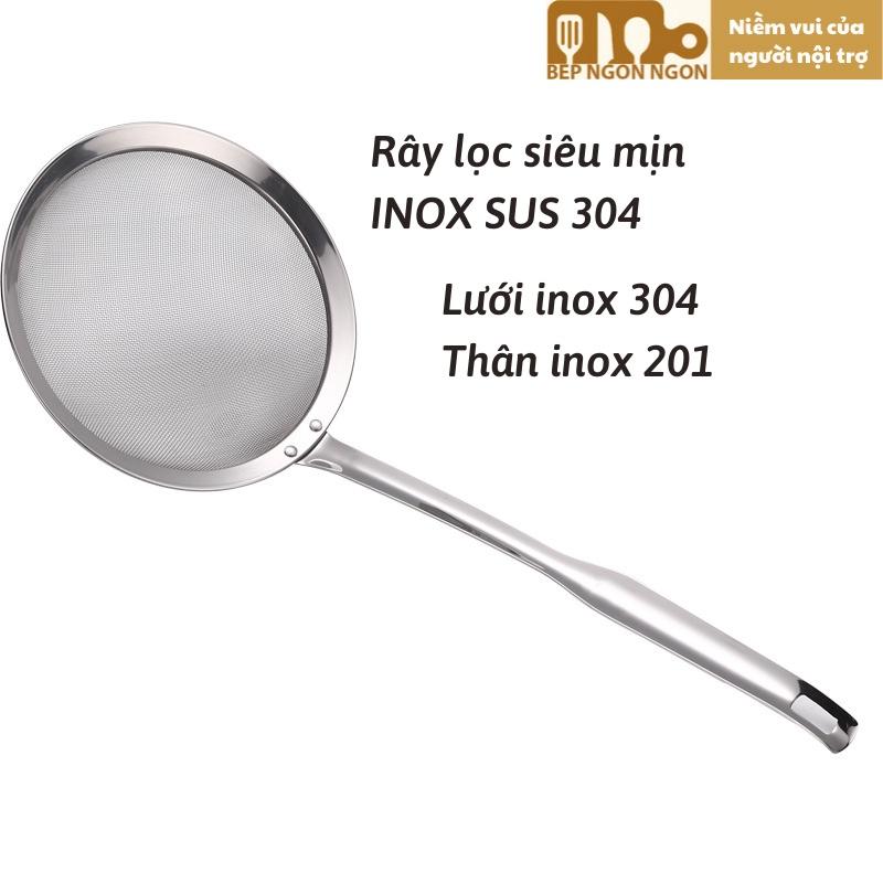 Rây lọc thức ăn inox 304 lọc cháo lọc bột bánh lọc cua dụng cụ nhà bếp tiện lợi_BEP NGON NGON