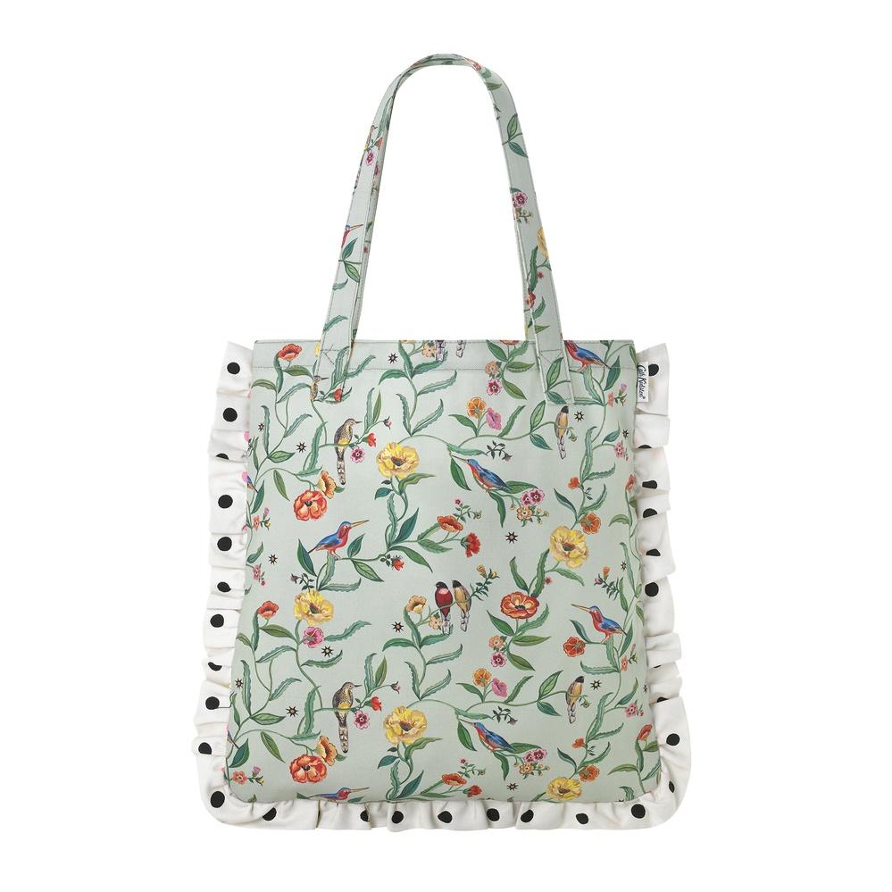 Cath Kidston - Túi đeo vai /Frill Tote - Summer Birds - Green -1048520