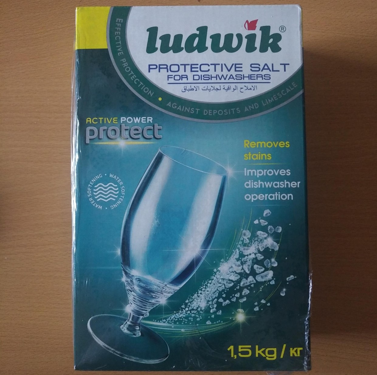 1.5kg muối rửa bát Ludwik sử dụng cho máy rửa bát - Muối rửa chén tinh khiết nhập khẩu Ba Lan - Muối hạt chuyên dụng làm mềm nước hiệu quả, Ngăn chặn cặn vôi trong máy rửa chén và trên bát đĩa, Bảo vệ máy rửa chén bát