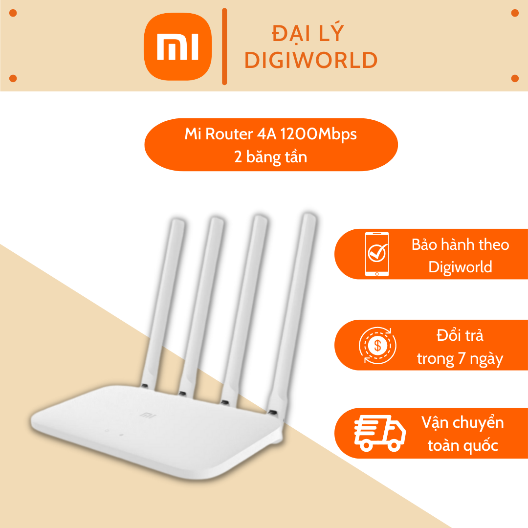 Bộ phát Wi-fi Mi Router 4A - Hàng chính hãng - Xiaomi Router 4A 1200Mbps Bộ Phát Wifi Tốc độ truyền cực nhanh