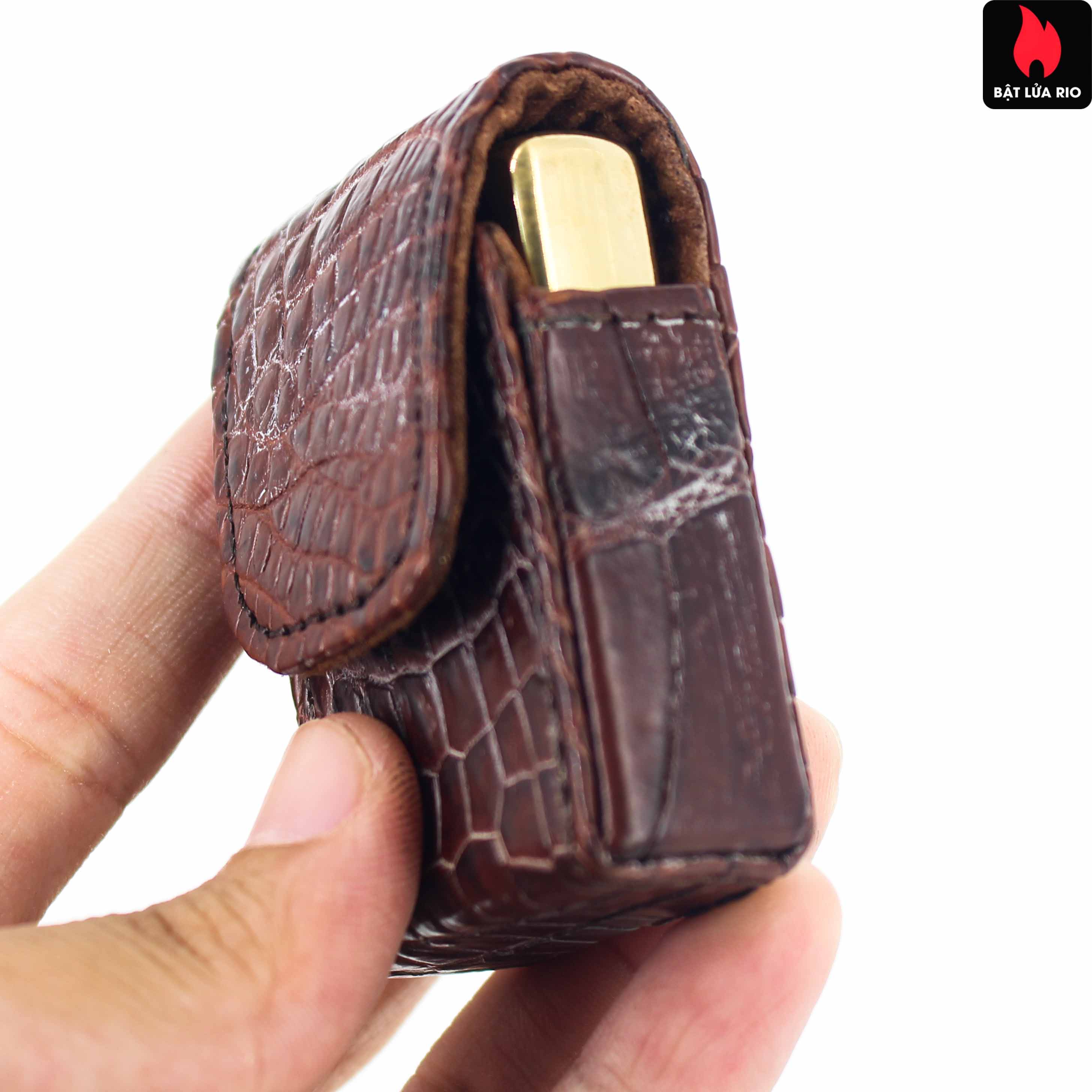 Bật Lửa Bao Da Cá Sấu