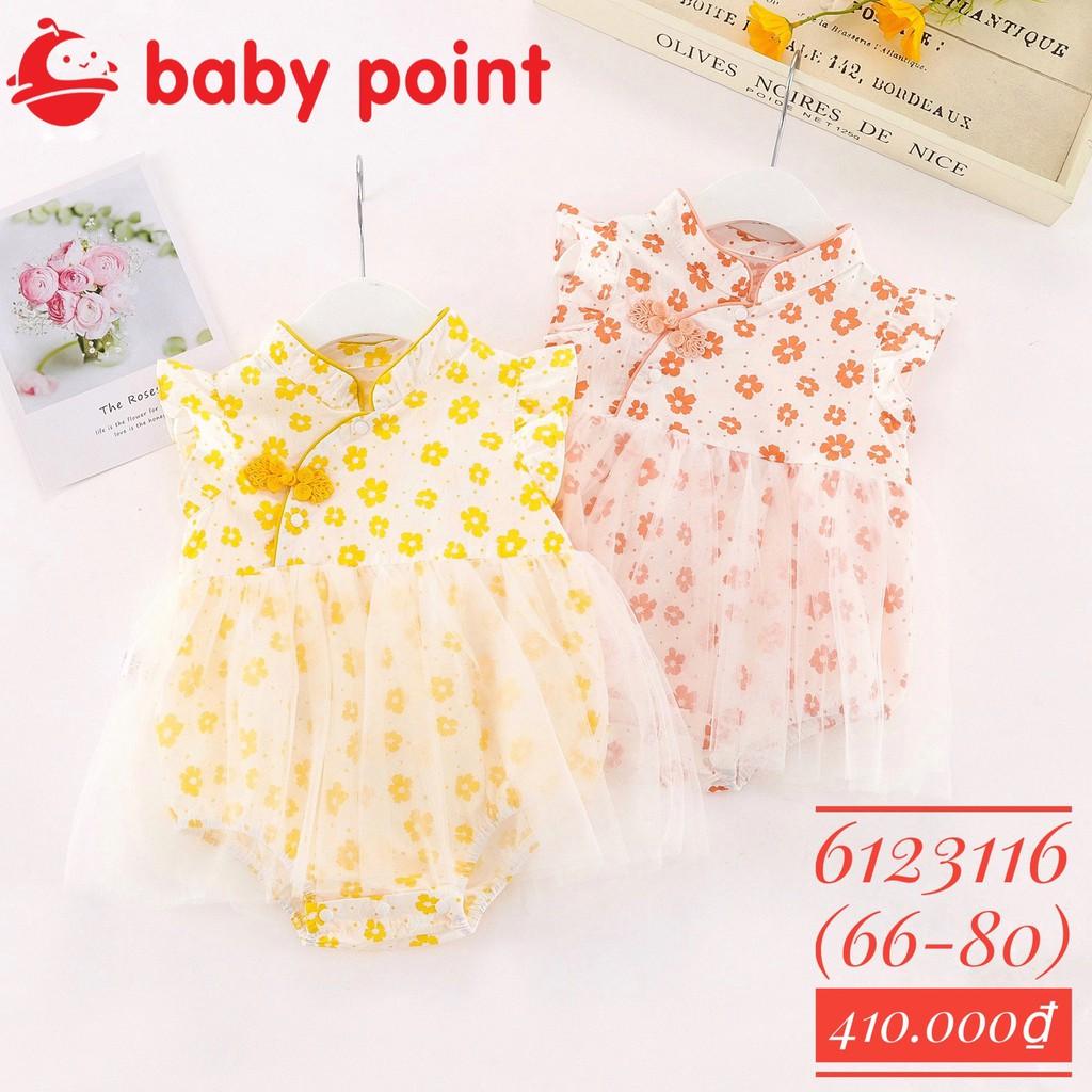 Bodysuit,bộ đồ liền thân tam giác cho bé từ 6-13 kg, thiết kế cổ trang công chúa