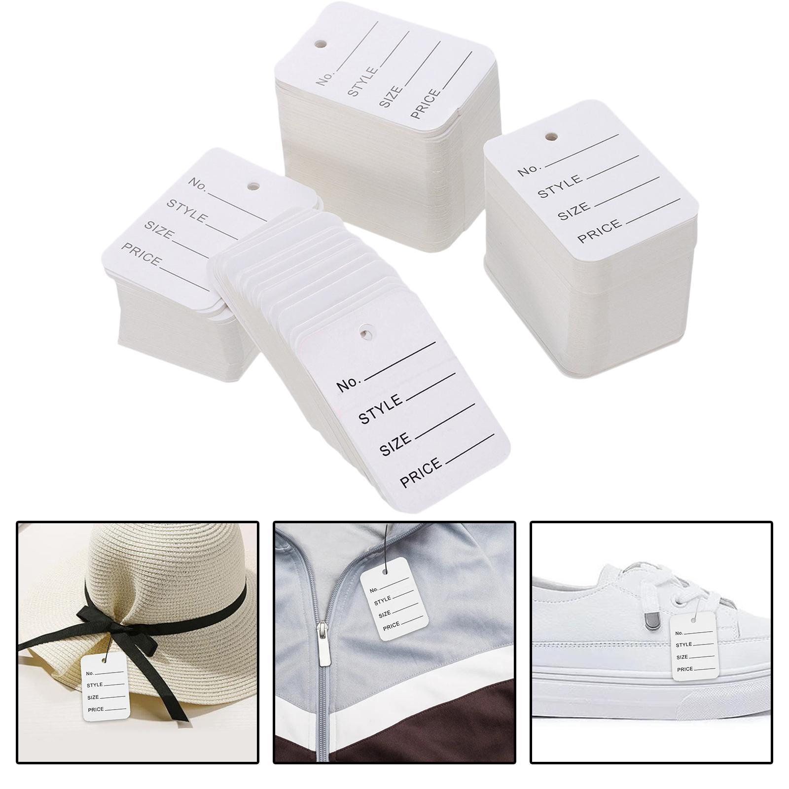 1000 Set Clothes Price Paper Tags Cards Gifts Labels with Holes for Wedding Birthday Valentines Gifts Decorations