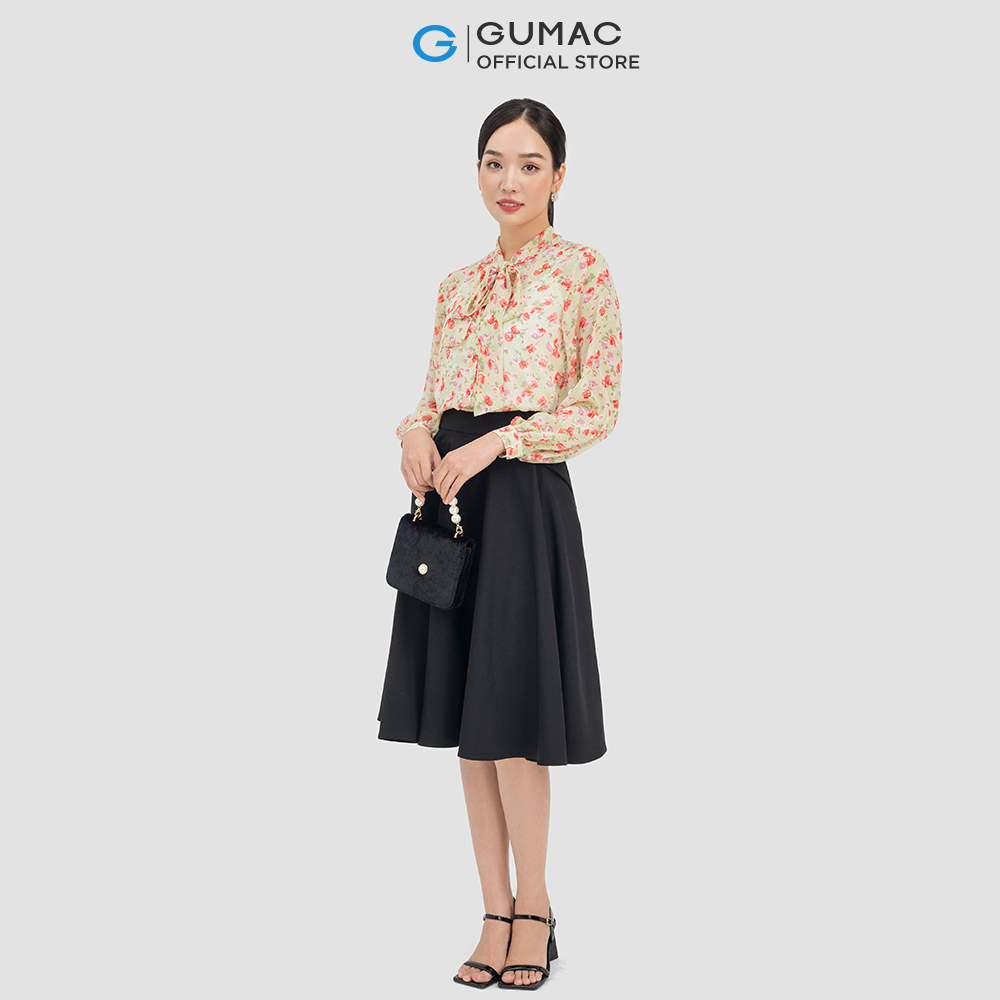 Áo sơ mi nữ GUMAC LA0701 kiểu thắt nơ sang trọng