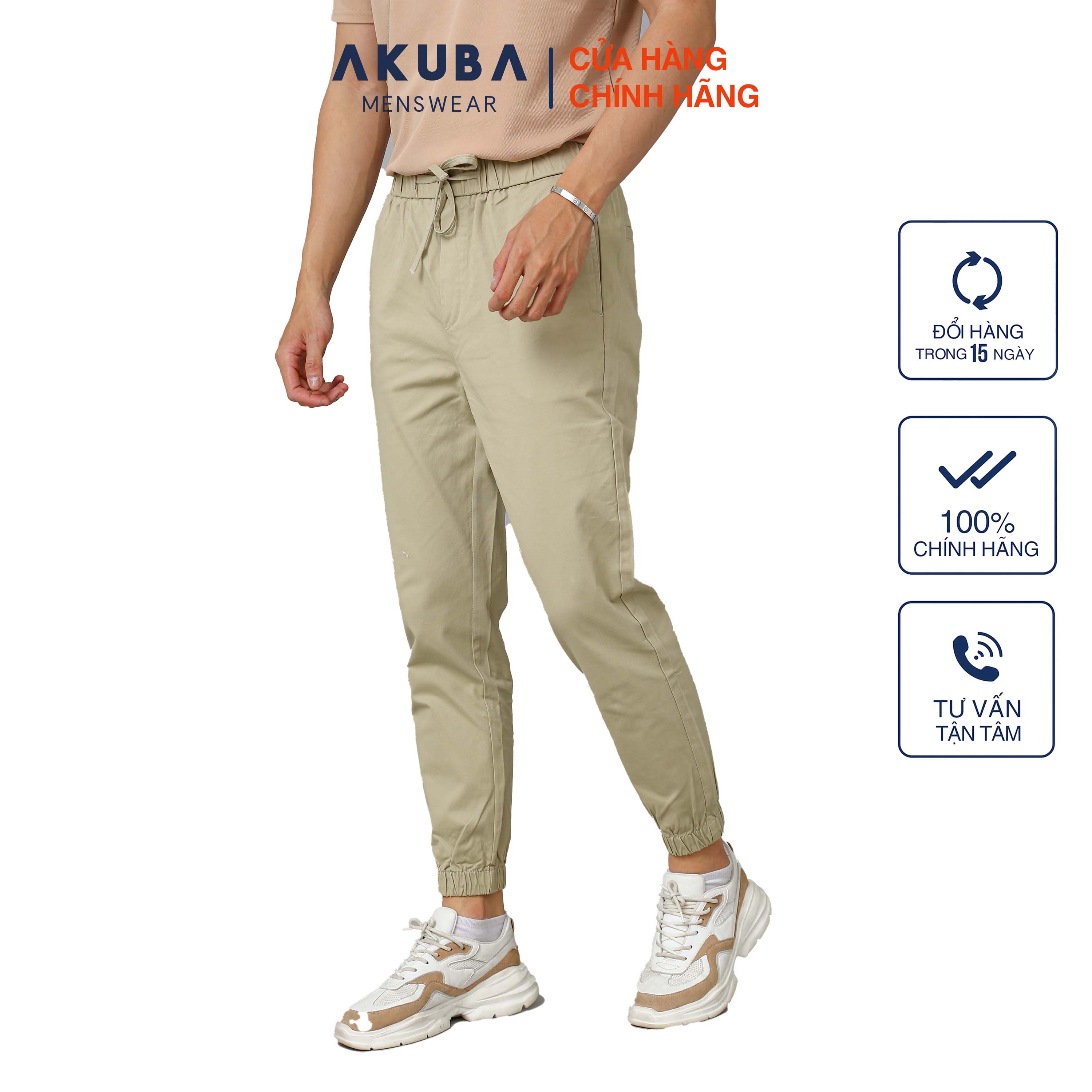 Quần kaki jogger nam AKUBA Form Slinfit 718