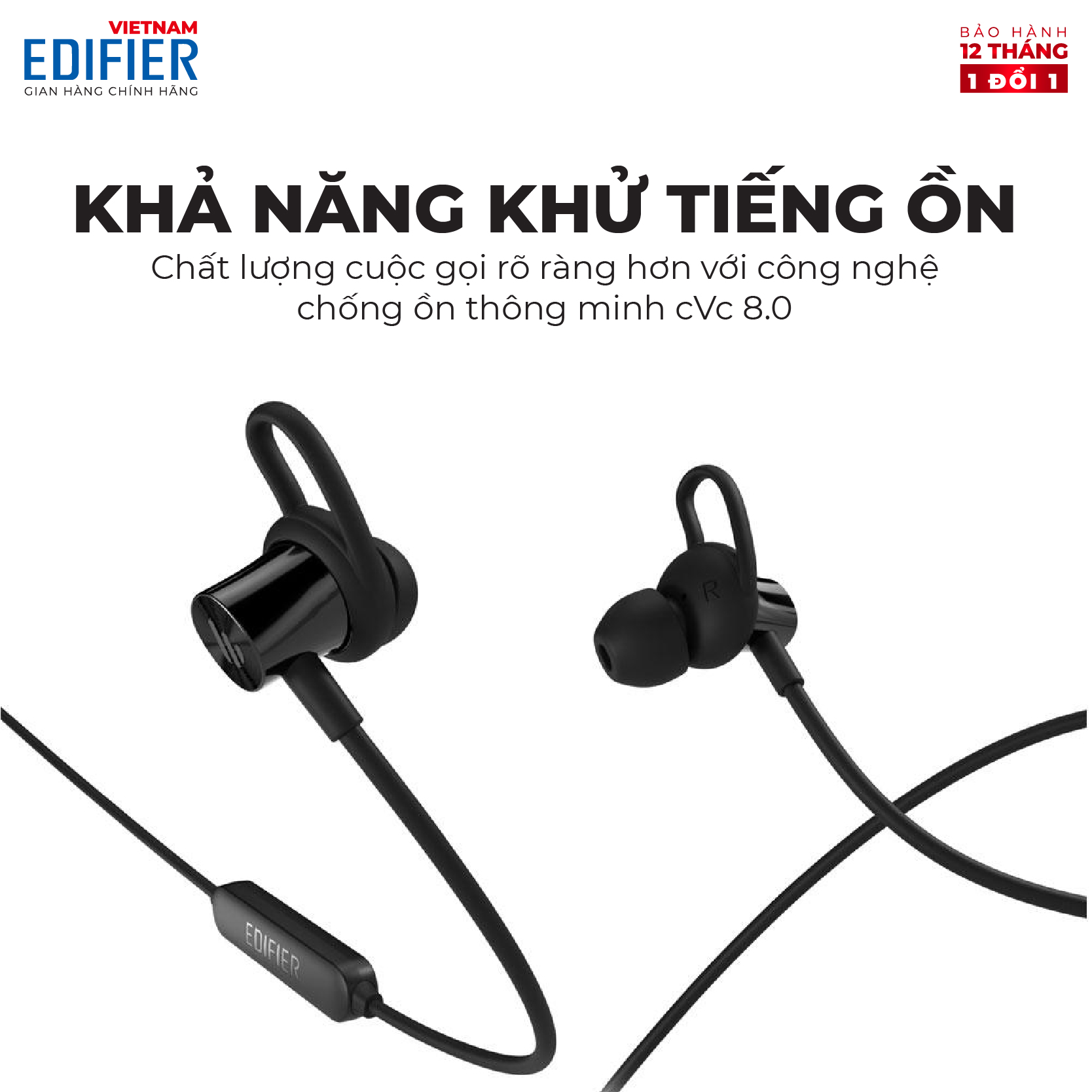 Tai nghe Bluetooth 5.1 EDIFIER W200BT Plus Âm thanh Stereo Chống nước IPX5 - Hàng chính hãng