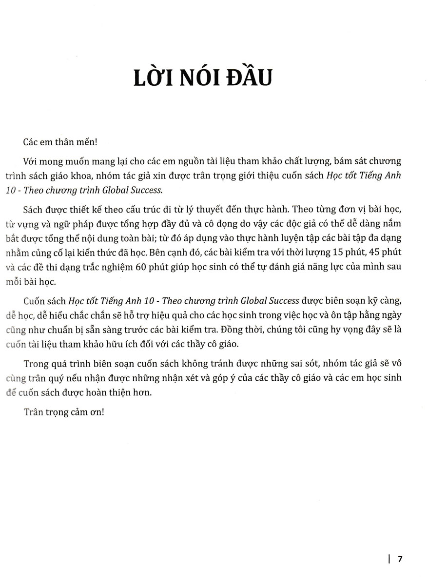 Học Tốt Tiếng Anh 10 - Theo Chương Trình Global Success (Tài Liệu Tham Khảo Thiết Thực Cho Giáo Viên Và Học Sinh) _HH