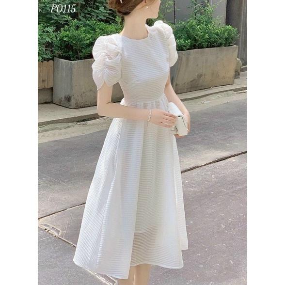 Đầm dự tiệc trắng tinh khôi đan chuỗi lưng Lavie Dress