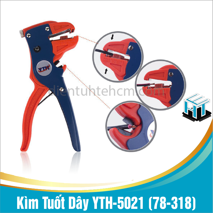 Kìm Tuốt Dây YTH-5021 (78-318)Với Cấu Tạo 2 Gọng Kìm Độ Bám Lớn