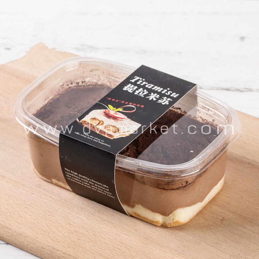 Hộp nhựa oval đựng bánh tiramisu, mousse XY092 (50C kèm nắp)