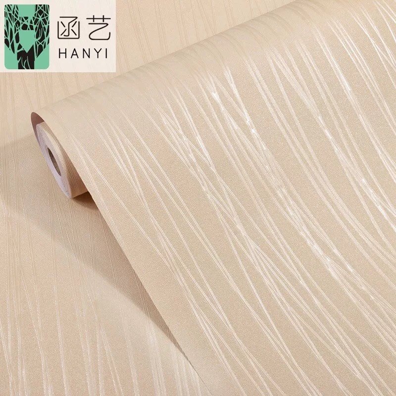 Cuộn 10m giấy dán tường Vàng sọc vân nổi có keo sẵn.