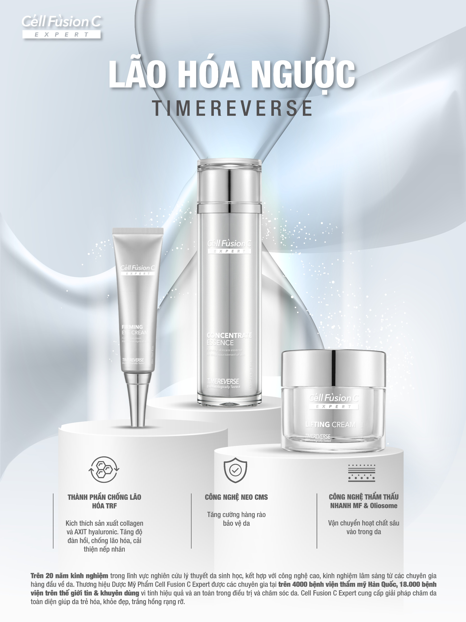 Kem dưỡng vùng mắt săn chắc, ngăn ngừa lão hóa Cell Fusion C Expert Time Reverse Firming Eye Cream