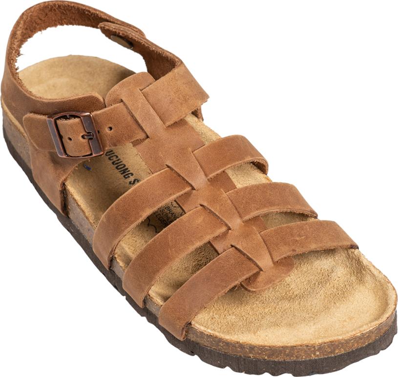 Giày Sandal Unisex Chiến Binh Da Bò Đế Trấu HuuCuong