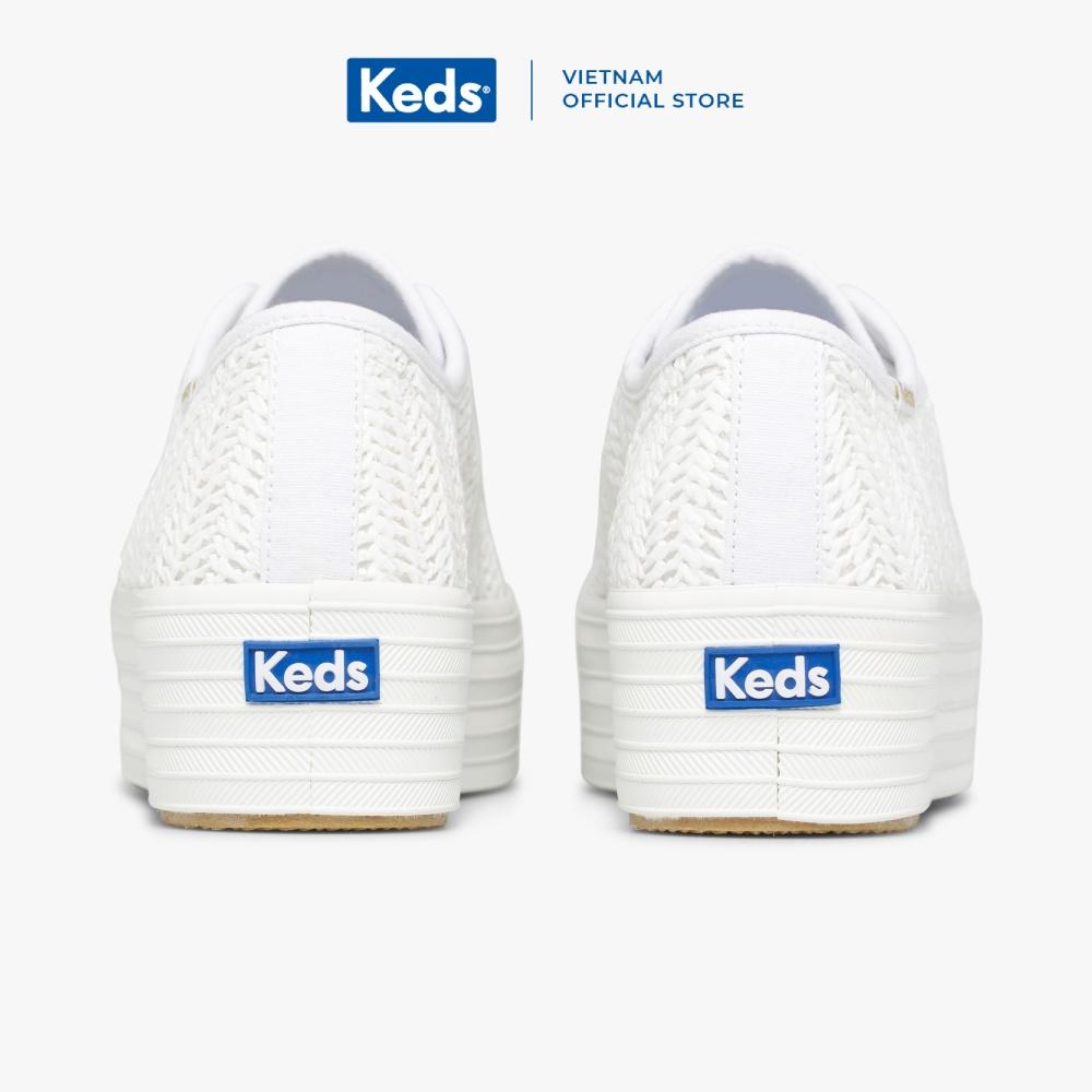 Giày Keds Nữ- Tripple Up Raffia White- KD066006