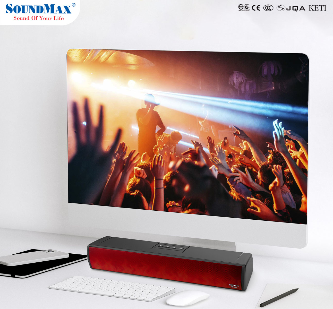 Loa Thanh Di Động SoundMax SB-203F 2.0 - Hàng Chính Hãng - Bảo hành 12 tháng