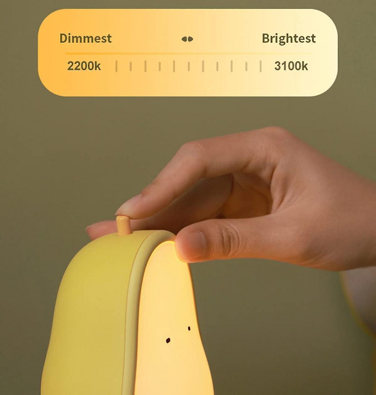 Ánh sáng ban đêm cho trẻ em Đèn sạc USB, Bpa miễn phí Abs+Silicone Bedside Light